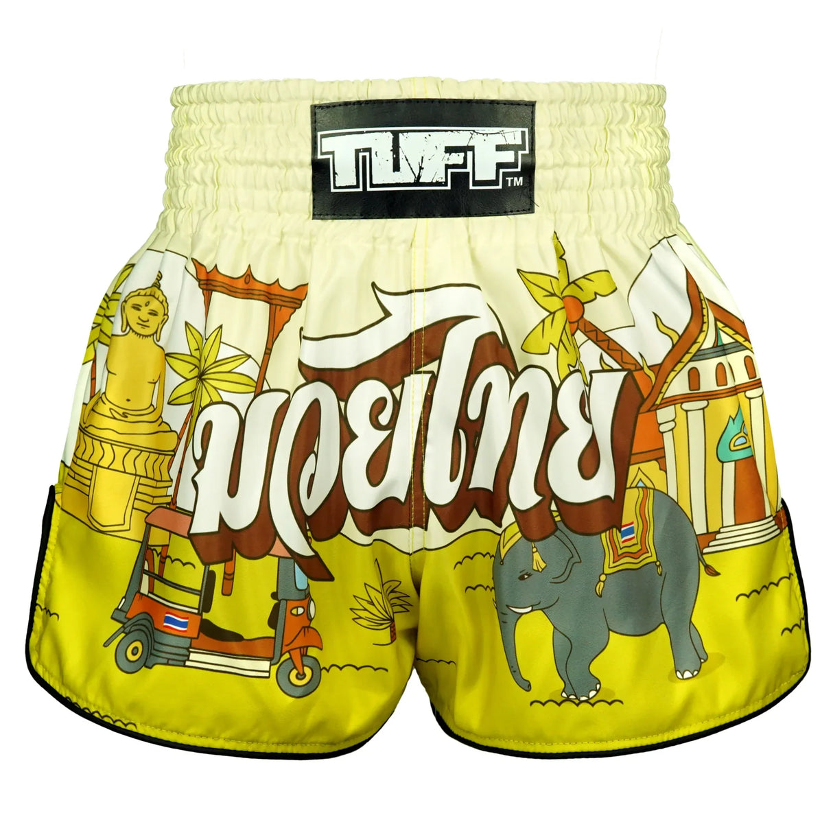 RMS127 TUFF High-Cut Retro Muaythai Shorts The Sunshine Journey