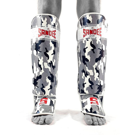 Sandee Sport Slim Shinguards Camo Grey