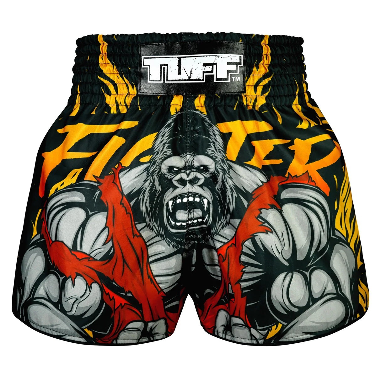 RMS122 TUFF High-Cut Retro Muaythai Shorts The Gigantic Beast