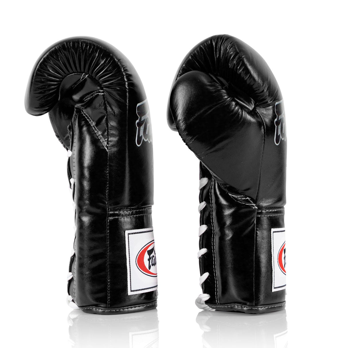 Fairtex BGL6 Lace-up Competition Boxing Gloves - Black