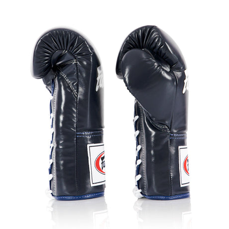 Fairtex BGL6 Lace-up Competition Boxing Gloves - Blue