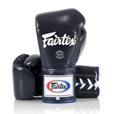 Fairtex BGL6 Lace-up Competition Boxing Gloves - Blue