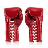 Fairtex BGL6 Lace-up Competition Boxing Gloves - Red