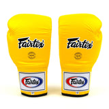 Fairtex BGL6 Lace-up Competition Boxing Gloves - Yellow