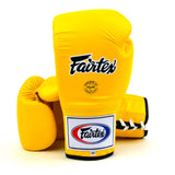 Fairtex BGL6 Lace-up Competition Boxing Gloves - Yellow