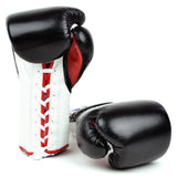 Fairtex BGL7 Mexican-Style Lace-up Training Gloves - Black-White-Red