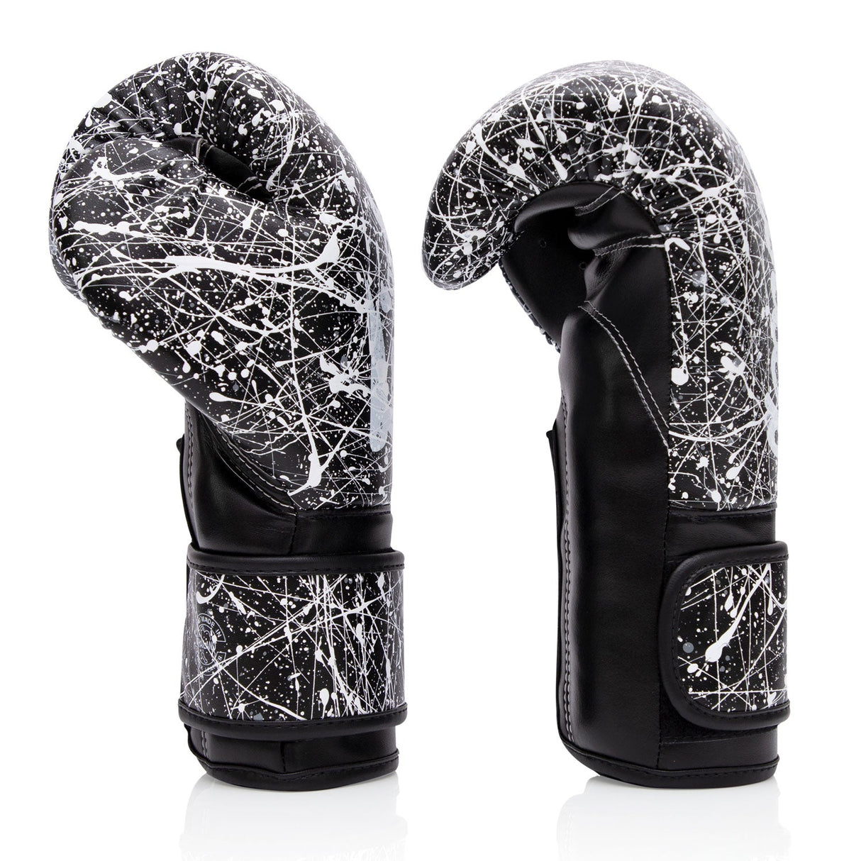 Fairtex BGV14PT Painter Microfibre Boxing Gloves - Black-White
