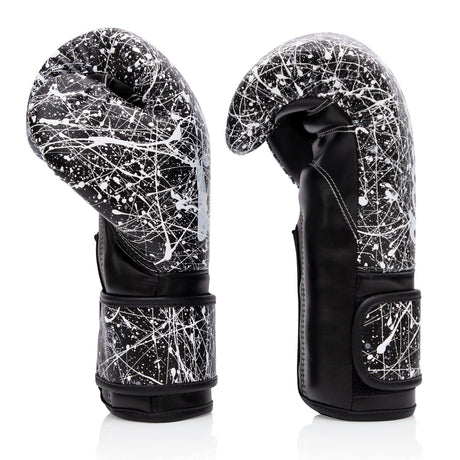 Fairtex BGV14PT Painter Microfibre Boxing Gloves - Black-White