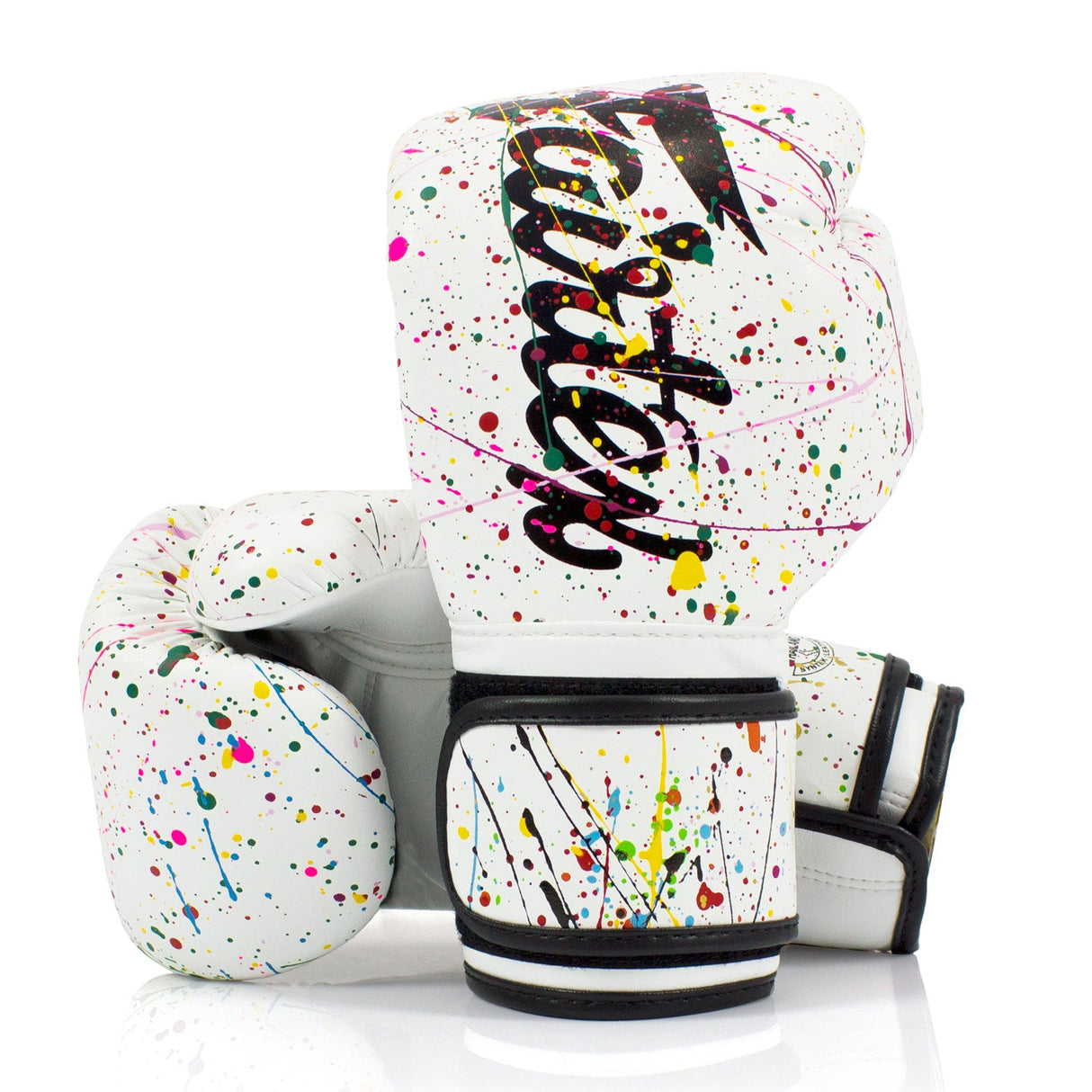 Fairtex BGV14PT Painter Microfibre Boxing Gloves - White