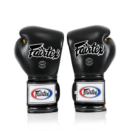 Fairtex BGV9 Mexican Style Boxing Gloves Black-Yellow