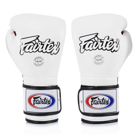 BGV9 Fairtex Mexican Style Boxing Gloves White-Red