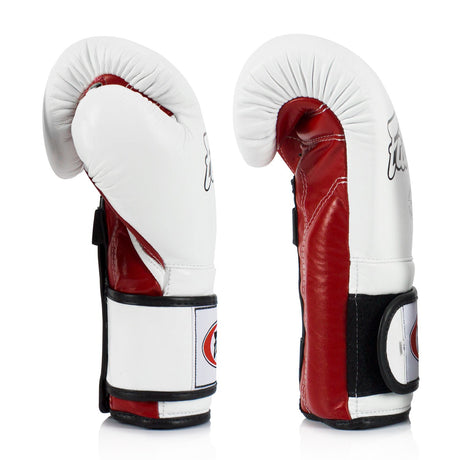 BGV9 Fairtex Mexican Style Boxing Gloves White-Red