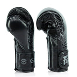 BGVG3 Fairtex X Glory Velcro Boxing Gloves Black-Gold