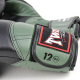 BGVL11 Twins Long-Cuff Boxing Gloves Black-Olive