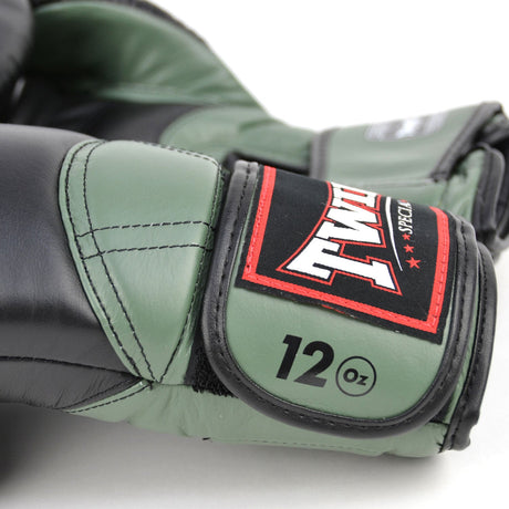 Twins Special BGVL11 Long-Cuff Boxing Gloves - Black-Olive