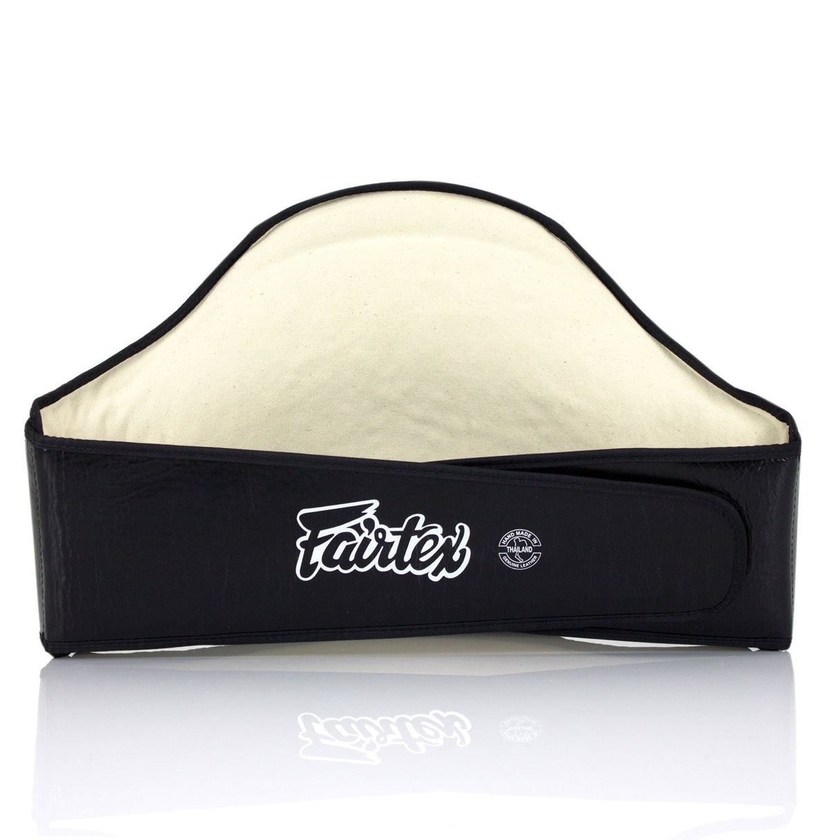 BPV1 Fairtex Standard Leather Belly Pad White-Black