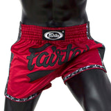 BS1703 Fairtex Slim Fit Muaythai Shorts Red-Black