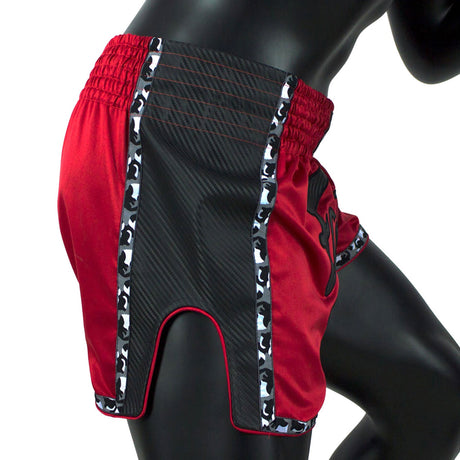 BS1703 Fairtex Slim Fit Muaythai Shorts Red-Black
