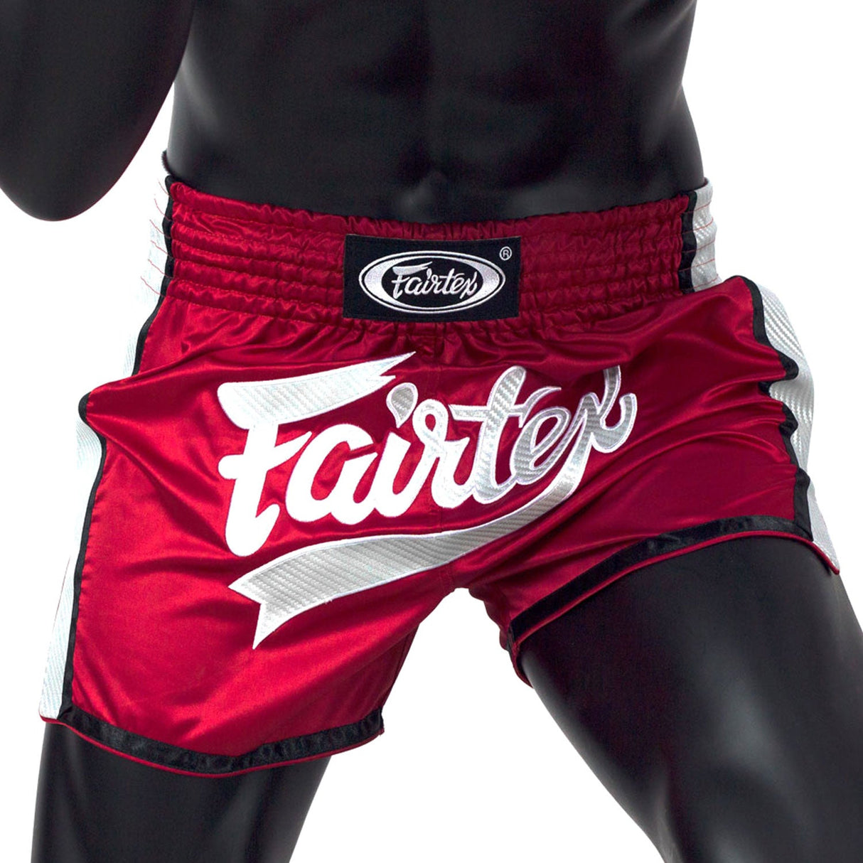 BS1704 Fairtex Slim Fit Muaythai Shorts Red-White