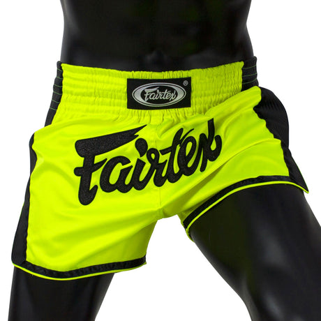 BS1706 Fairtex Slim Fit Muaythai Shorts Lime Green