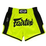 BS1706 Fairtex Slim Fit Muaythai Shorts Lime Green