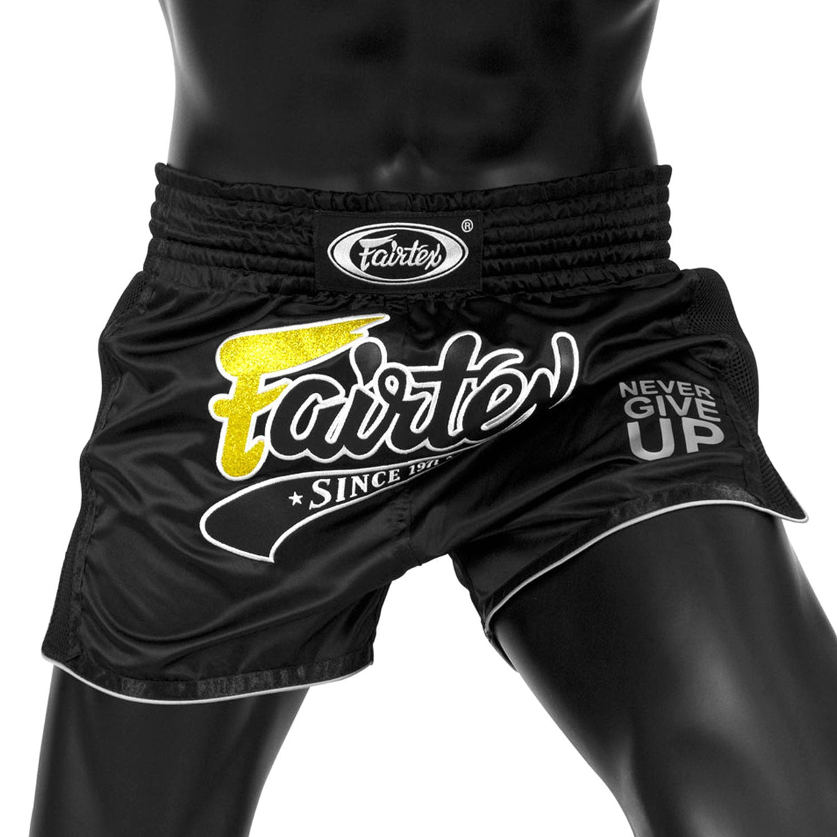 BS1708 Fairtex Slim Fit Muaythai Shorts Black