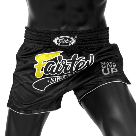 BS1708 Fairtex Slim Fit Muaythai Shorts Black