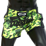 BS1710 Fairtex Slim Fit Muaythai Shorts Green Camo