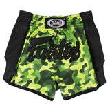 BS1710 Fairtex Slim Fit Muaythai Shorts Green Camo