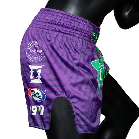 BS1922 Fairtex Racer Muaythai Shorts Purple