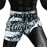 BS1948 Fairtex Grunge White Muaythai Shorts