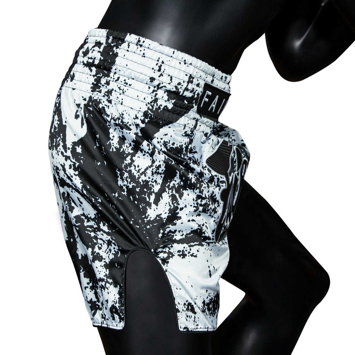BS1948 Fairtex Grunge White Muaythai Shorts