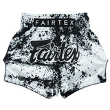 BS1948 Fairtex Grunge White Muaythai Shorts