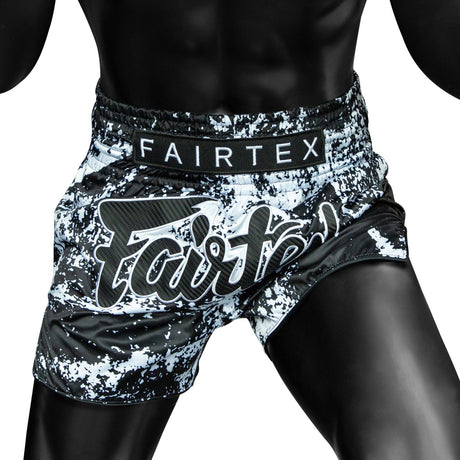 BS1949 Fairtex Grunge Black Muaythai Shorts