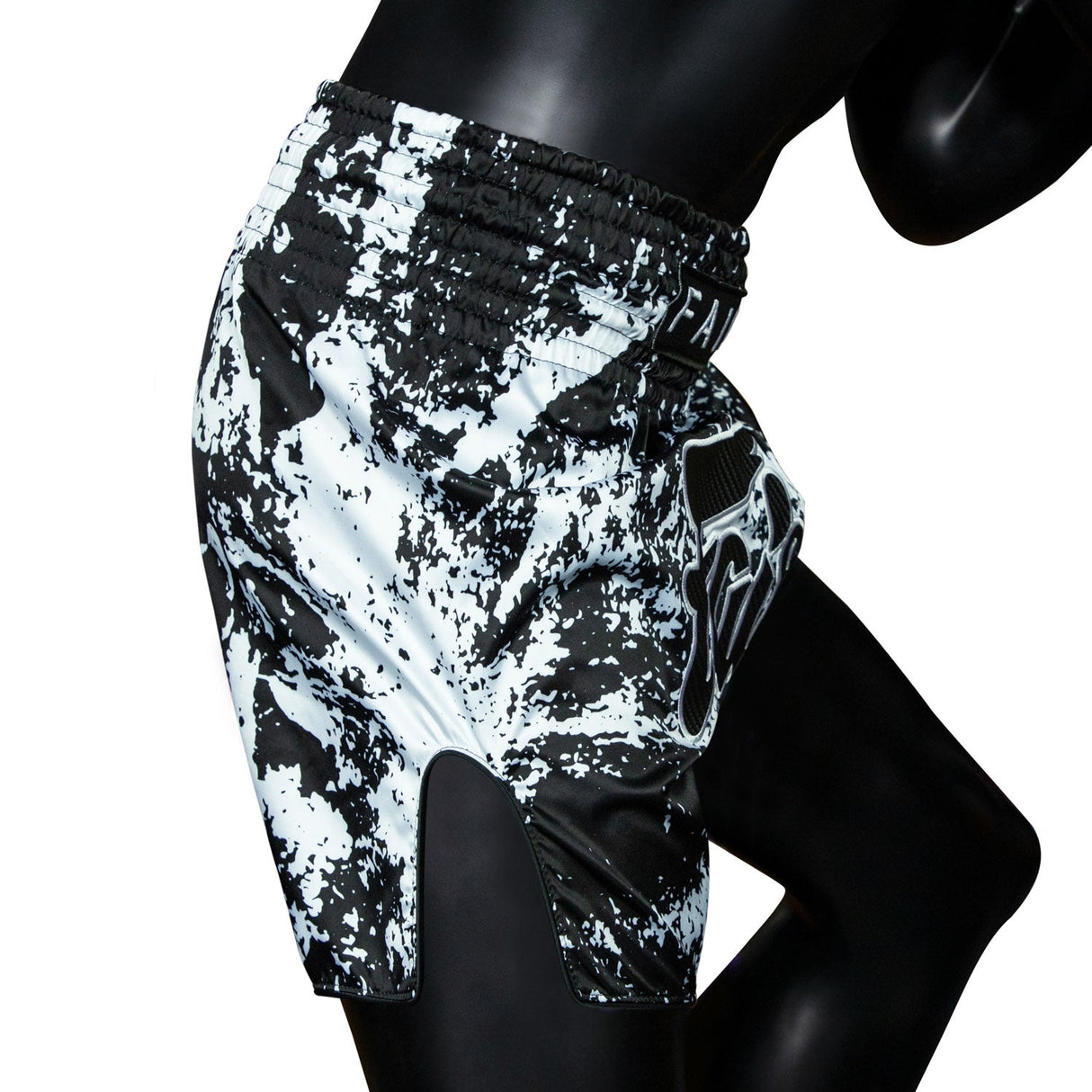 BS1949 Fairtex Grunge Black Muaythai Shorts