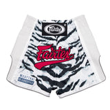 BSK2103 Fairtex Kids Muaythai Shorts White Tiger