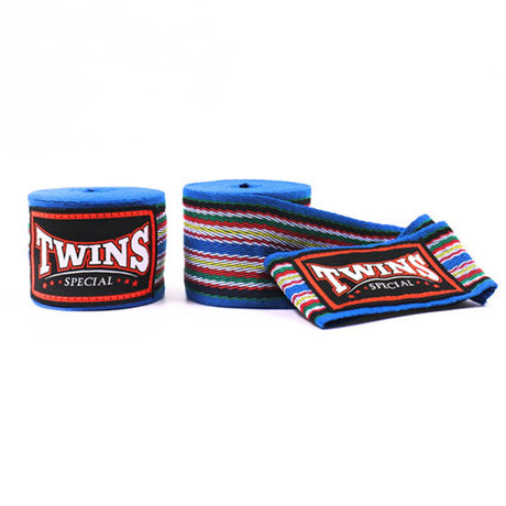 Twins Special CH2 5m Cotton Handwraps - Blue Striped