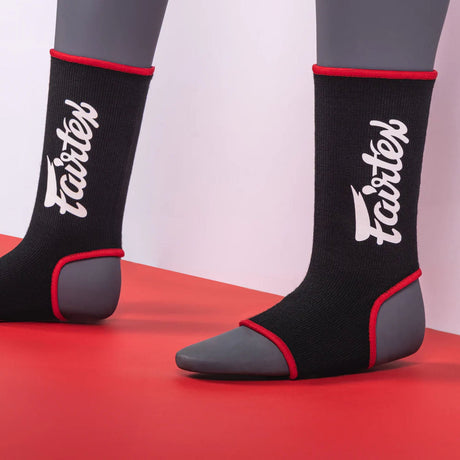 Fairtex AS3 Ankle Supports (Sized) - Black-Red