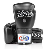 Fairtex BGL3 Lace-up Sparring Gloves - Black