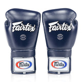 Fairtex BGL3 Lace-up Sparring Gloves - Blue