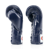Fairtex BGL3 Lace-up Sparring Gloves - Blue