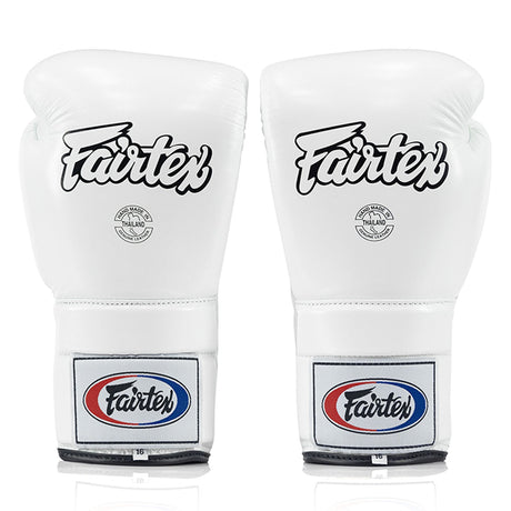 Fairtex BGL3 Lace-up Sparring Gloves - White