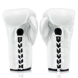 Fairtex BGL3 Lace-up Sparring Gloves - White
