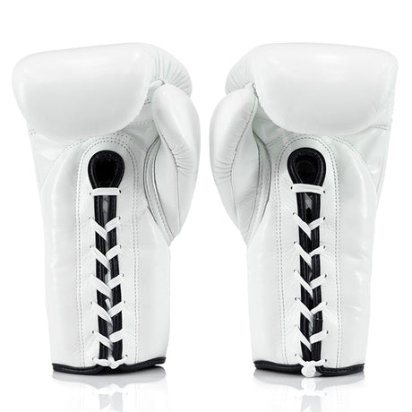Fairtex BGL3 Lace-up Sparring Gloves - White
