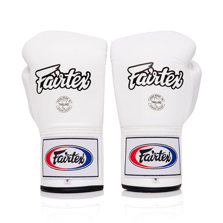 Fairtex BGL6 Lace-up Competition Boxing Gloves - White