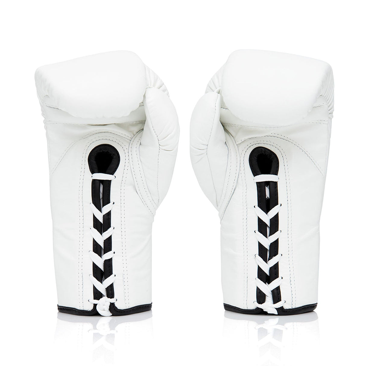 Fairtex BGL6 Lace-up Competition Boxing Gloves - White