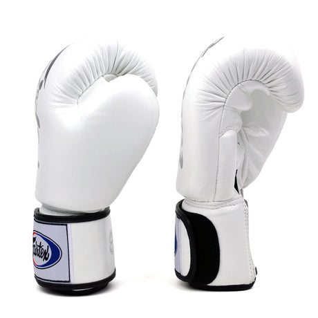 Fairtex BGV19 Deluxe Tight-Fit Boxing Gloves - White