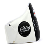 Fairtex BPV1 Standard Leather Belly Pad - White-Black