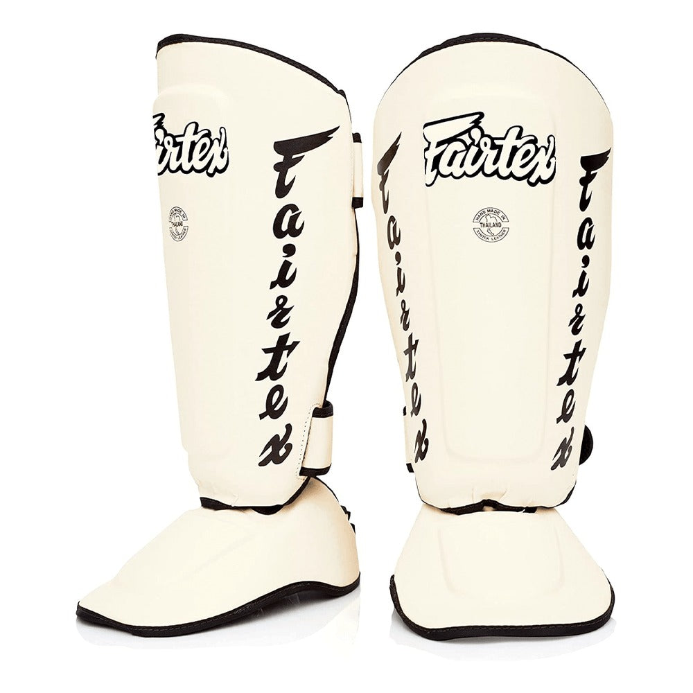 Fairtex SP7 Twister Detachable Shin Guards  - White
