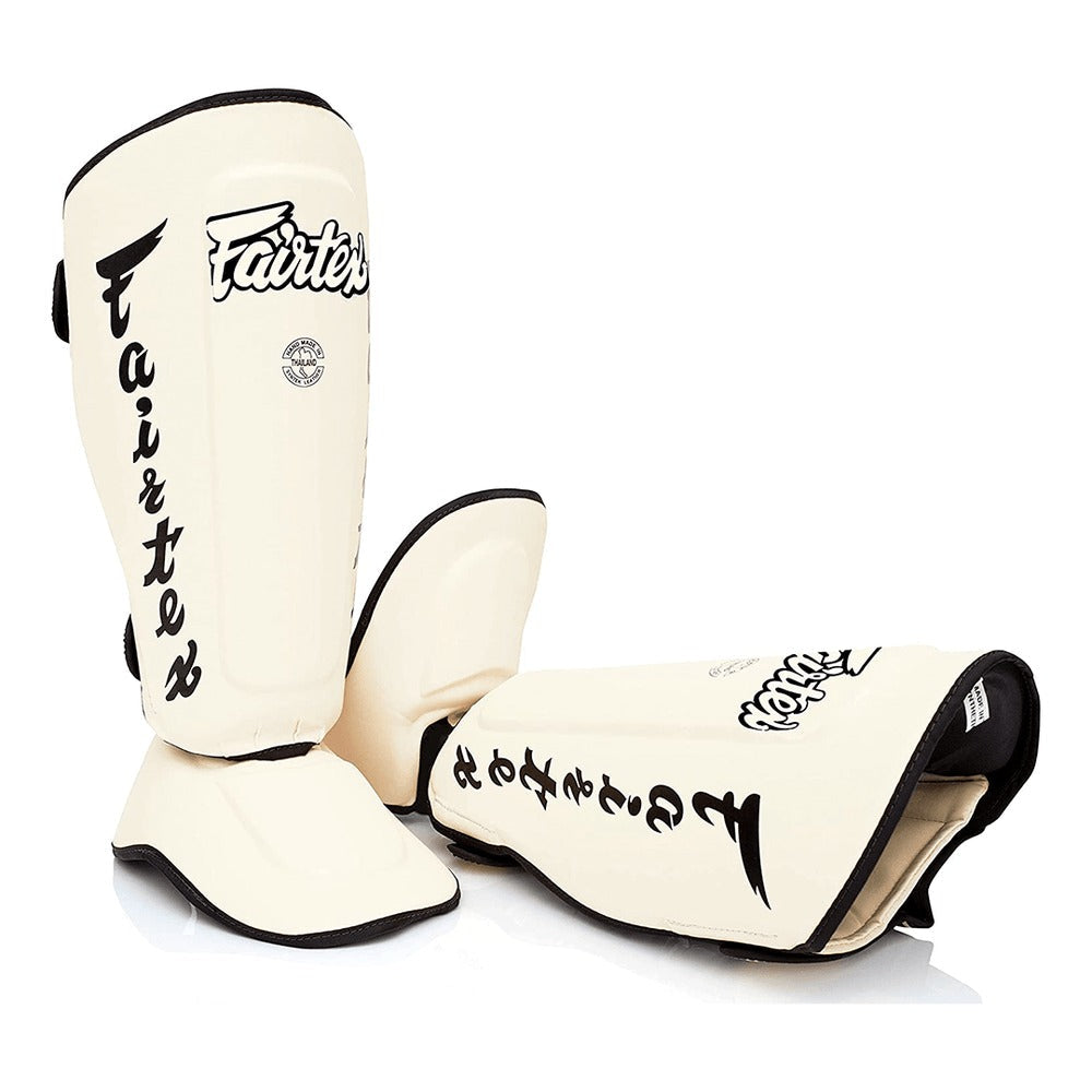 Fairtex SP7 Twister Detachable Shin Guards  - White